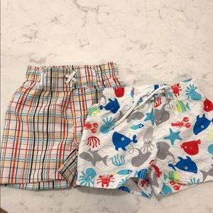 2 pair infant swim trunks